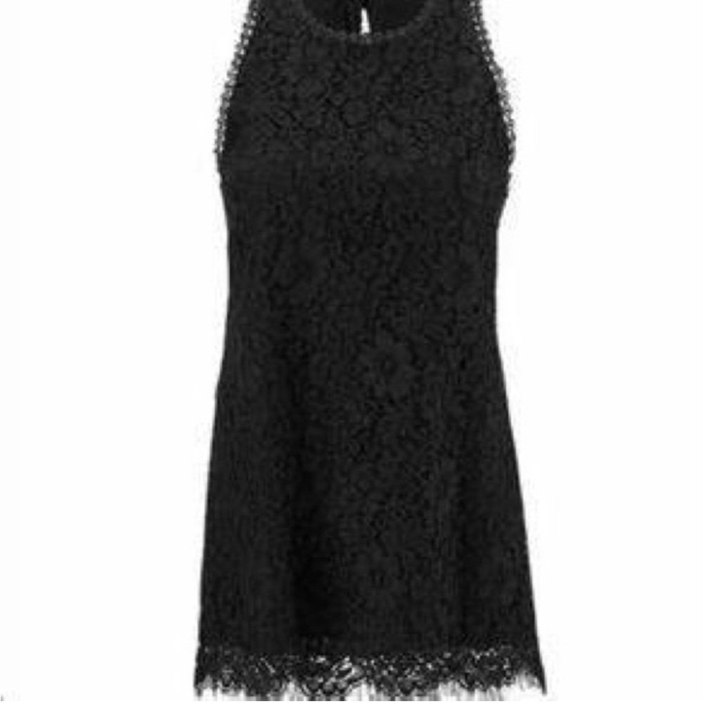 CAbi Black Lace Mini Dress